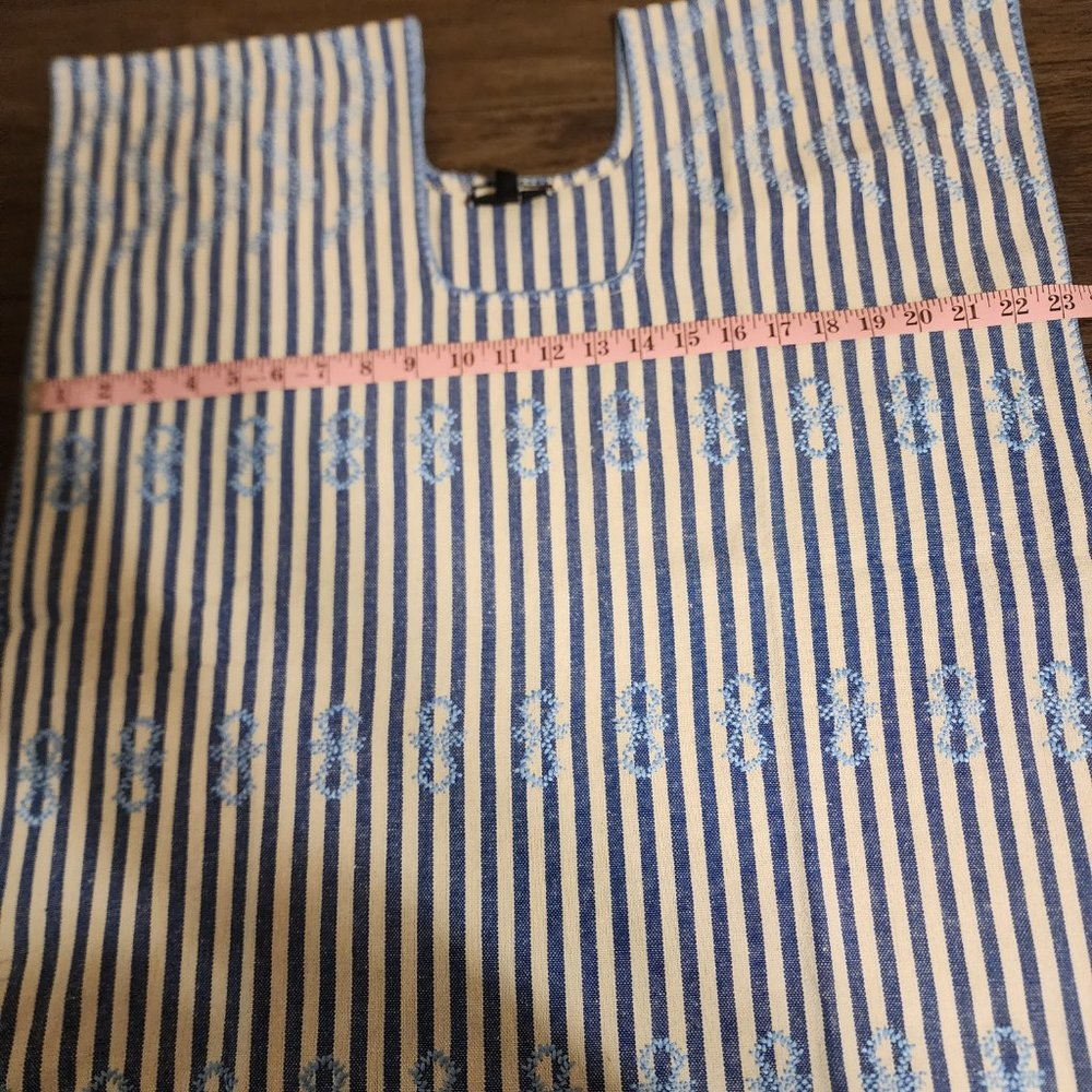 Tuckernuck Blue Stripe Mini Sullivan Embroidered Caftan NWOT Blue & White XS - Picture 5 of 8